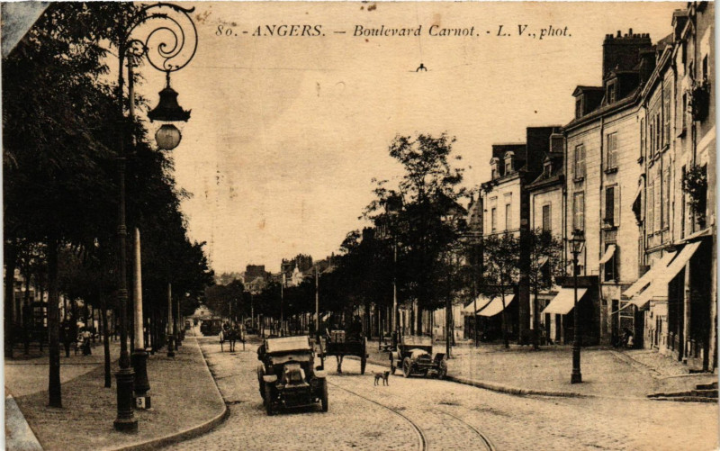 Carte postale ancienne Angers - Boulevard Carnot à Angers