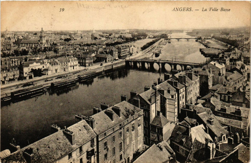 Carte postale ancienne Angers - La Ville Basse à Angers