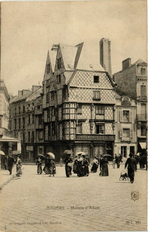 Carte postale ancienne Angers - Maison d'Adam à Angers