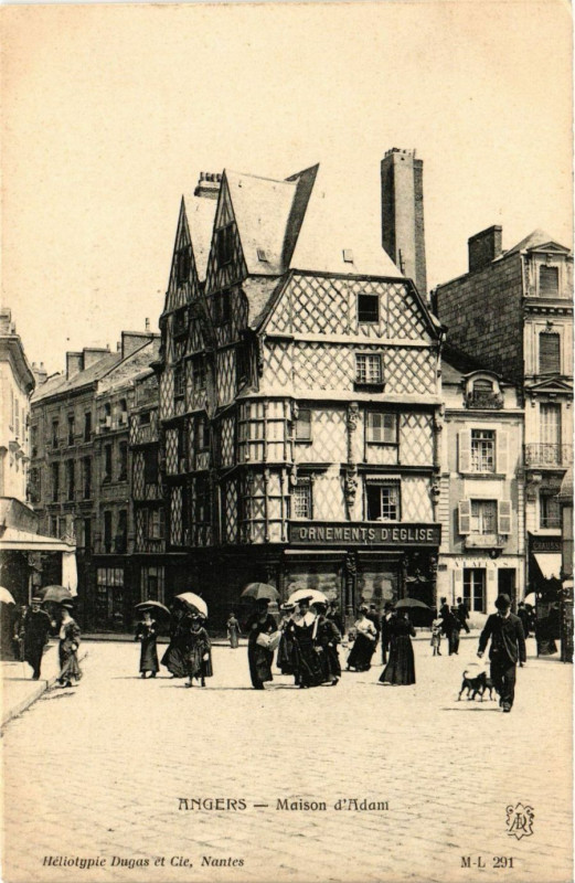 Carte postale ancienne Angers - Maison d'Adam à Angers