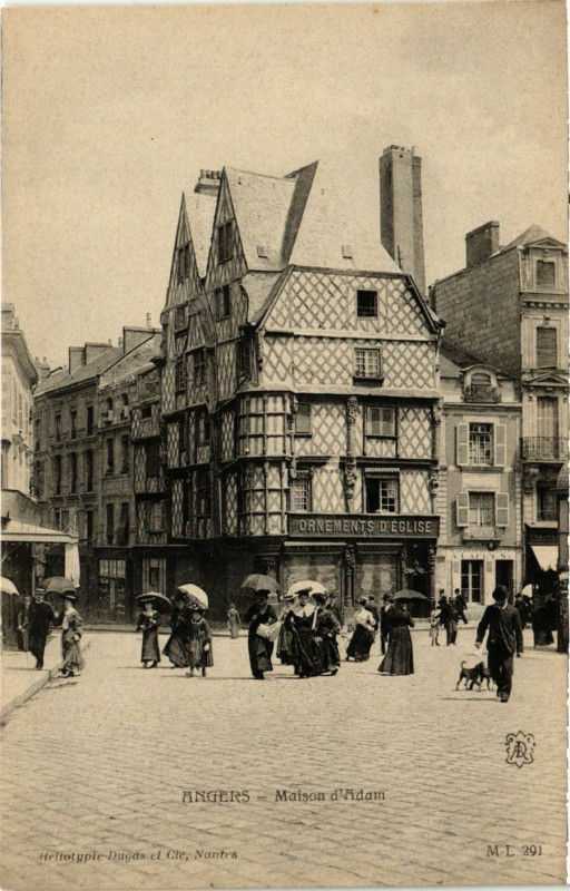 Carte postale ancienne Angers - Maison d'Adam à Angers