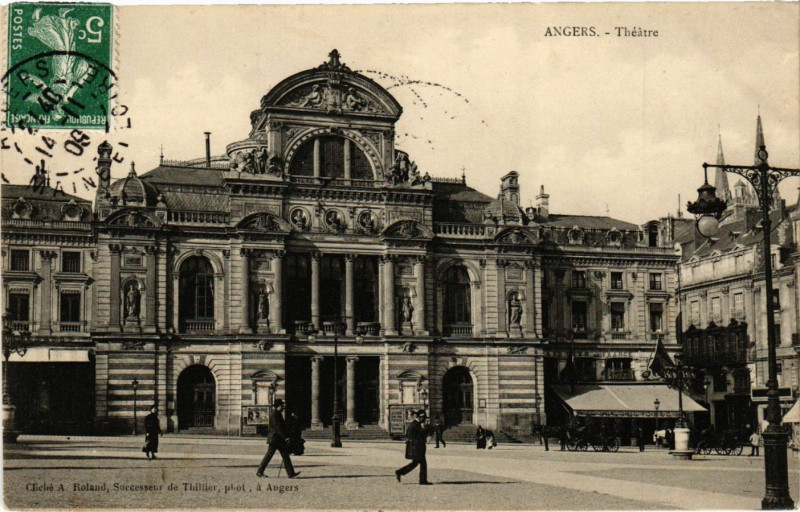 Carte postale ancienne Angers - Théatre à Angers