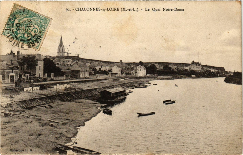 Carte postale ancienne Chalonnes-sur-Loire - Le Quai N.-D. à Chalonnes-sur-Loire