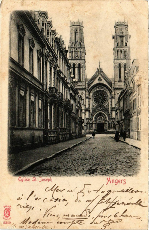 Carte postale ancienne Eglise Saint-Joseph - Angers à Angers