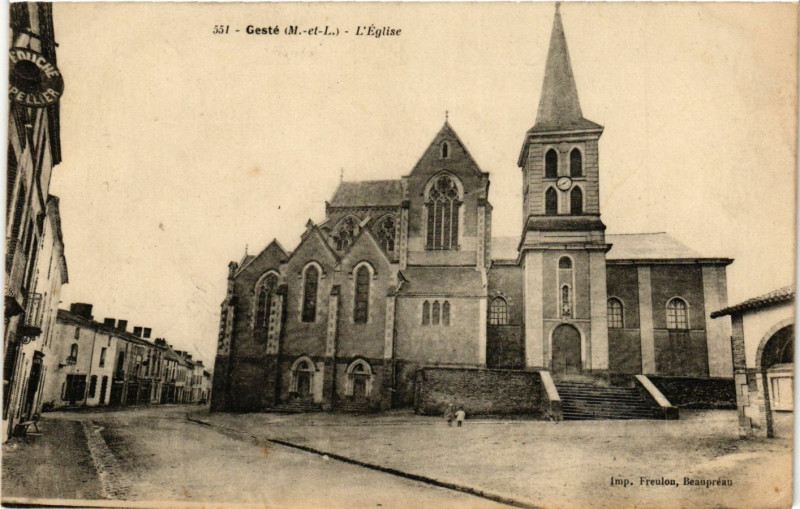 Carte postale ancienne Geste - L'Eglise
