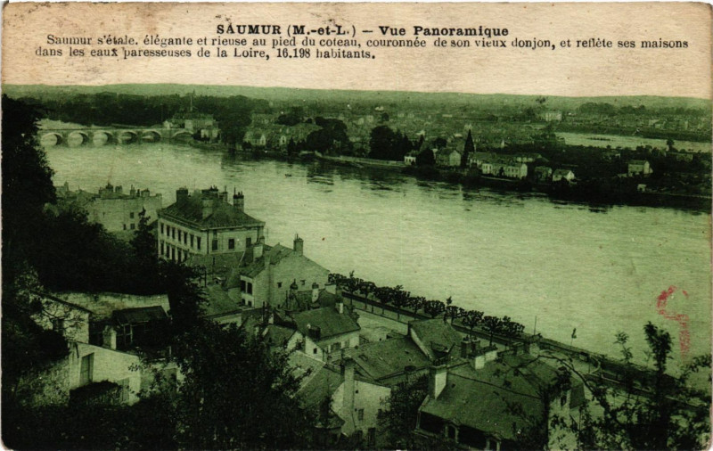 Carte postale ancienne Saumur - Vue Panoramique à Saumur