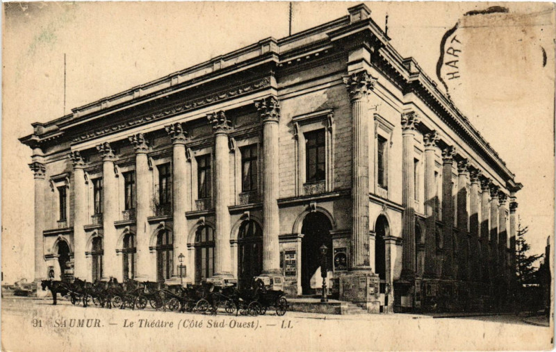Carte postale ancienne Saumur - Le Théatre à Saumur