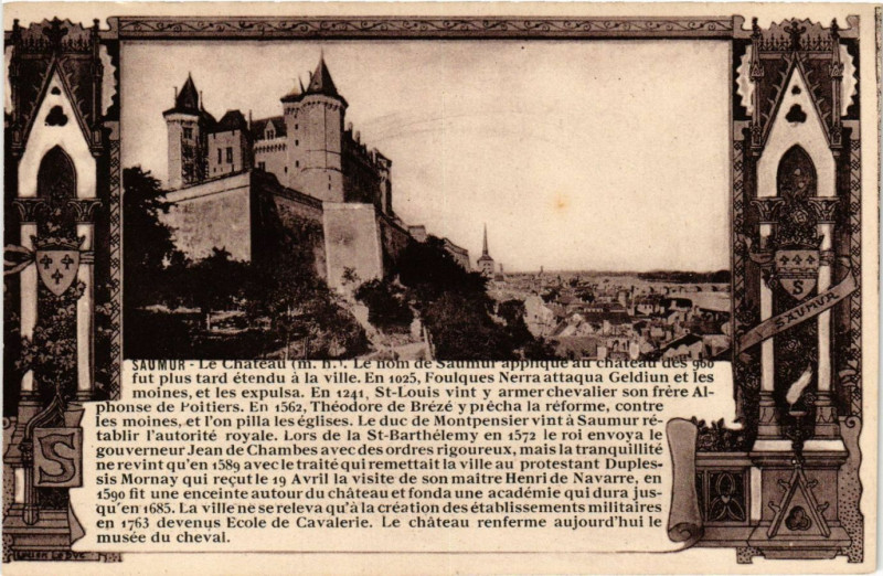 Carte postale ancienne Saumur - Le Chateau à Saumur