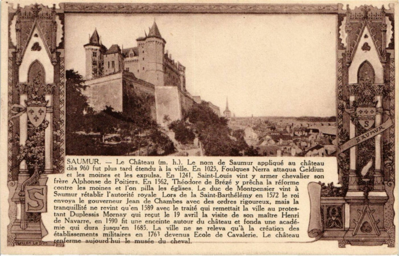Carte postale ancienne Saumur - Le Chateau à Saumur