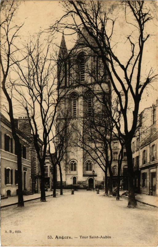 Carte postale ancienne Angers - Tour Saint-Aubin à Angers