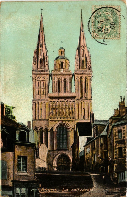 Carte postale ancienne Angers - La Cathédrale à Angers