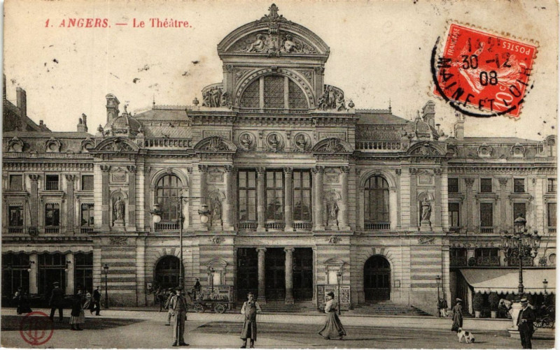 Carte postale ancienne Angers - Le Théatre à Angers
