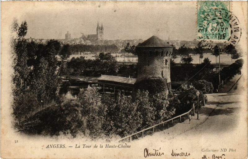 Carte postale ancienne Angers - La Tour de la Haute-Chaine à Angers