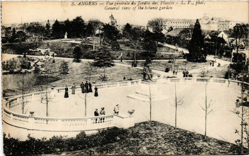 Carte postale ancienne Angers - Vue générale du Jardin des Plantes à Angers
