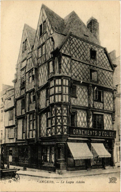 Carte postale ancienne Angers - Le Logis Adam à Angers
