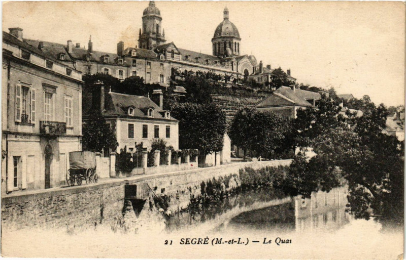 Carte postale ancienne Segre - Le Quai