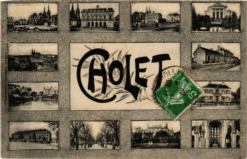 Carte postale ancienne Cholet - Souvenir à Cholet