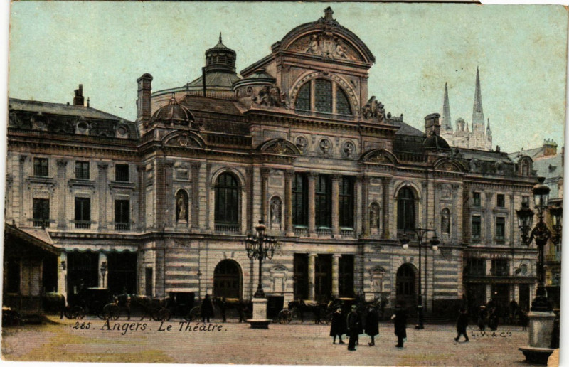 Carte postale ancienne Angers - Le Théatre à Angers