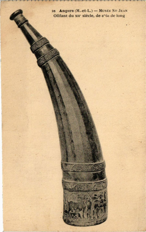 Carte postale ancienne Angers - Musée Saint-Jean Olifant du Xii siecle à Angers