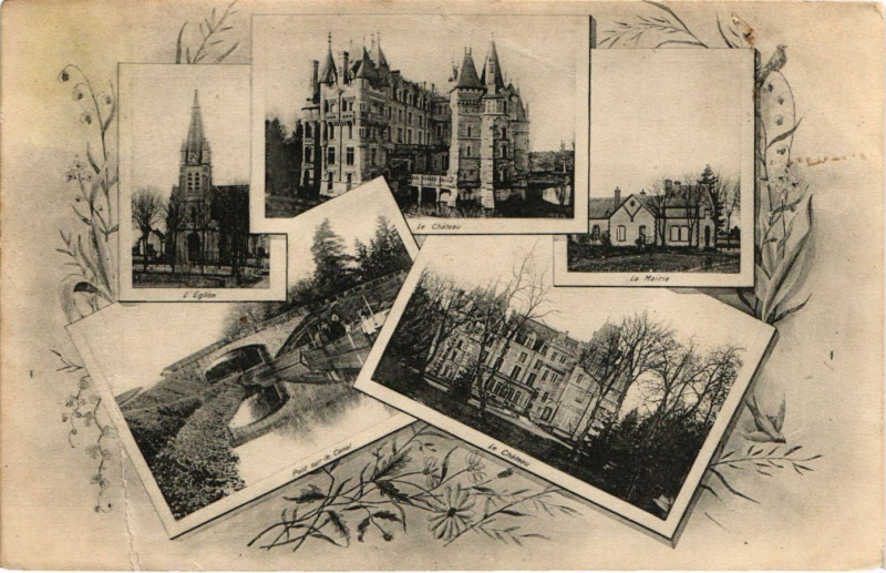 Carte postale ancienne Vue générale et L'Eglise et le Chateau