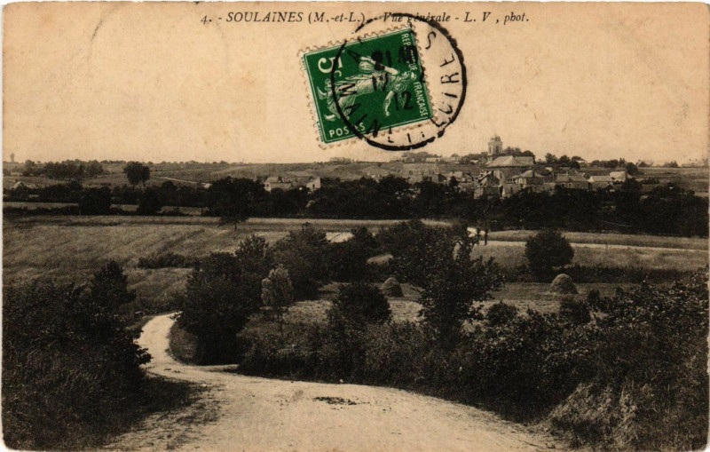 Carte postale ancienne Soulaines - Vue générale
