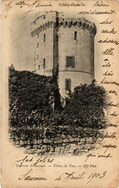 Carte postale ancienne Env. de Saumur - Treves la Tour à Saumur