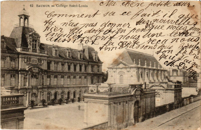Carte postale ancienne Saumur - College Saint-Louis à Saumur