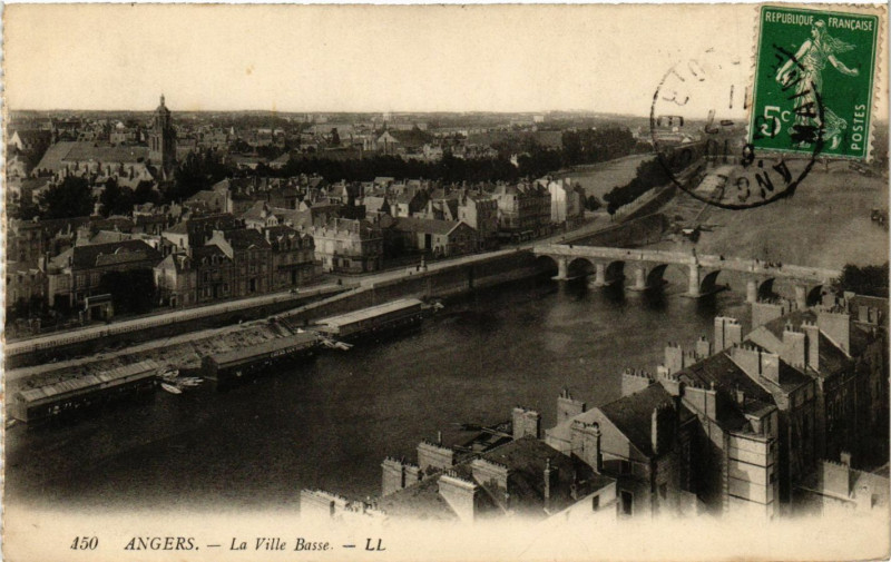 Carte postale ancienne Angers - La Ville Basse à Angers