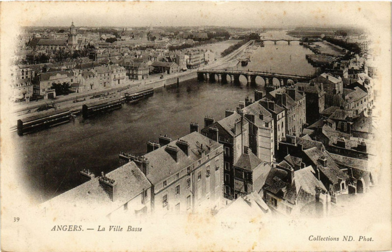 Carte postale ancienne Angers - La Ville Basse à Angers