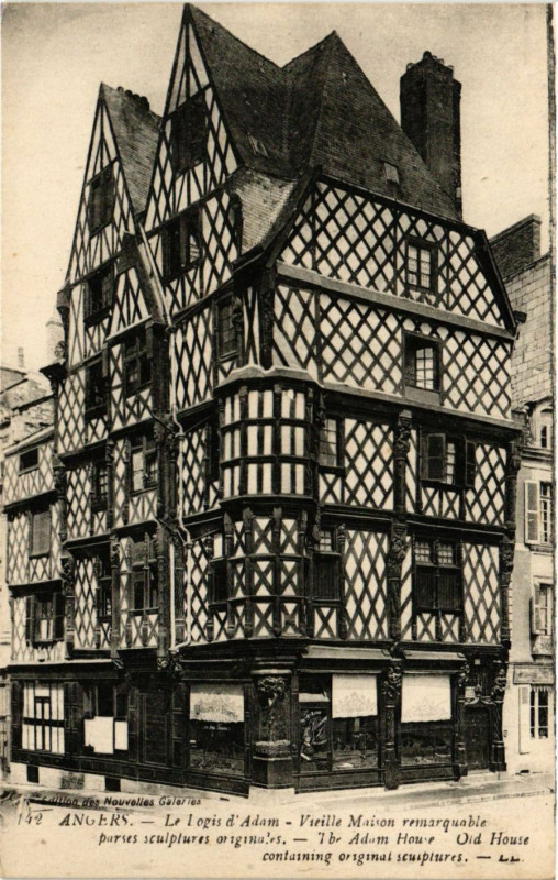 Carte postale ancienne Angers - Le Logis d'Adam à Angers