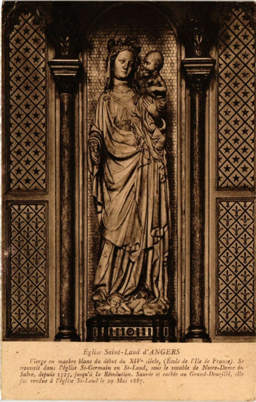 Carte postale ancienne Eglise Saint-Laud d'Angers à Angers