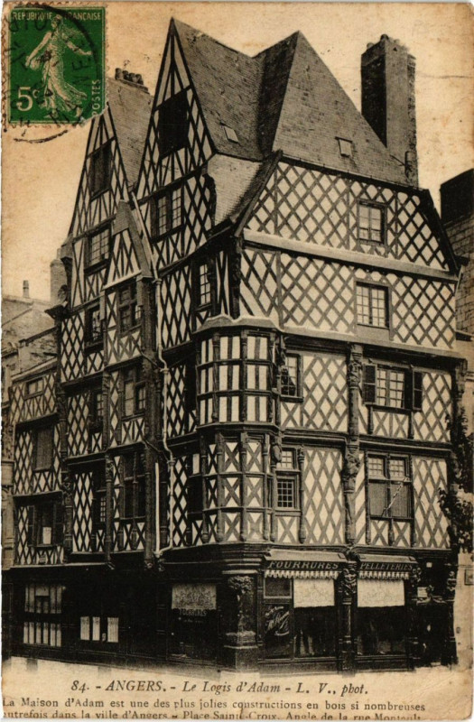 Carte postale ancienne Angers - Le Logis d'Adam à Angers