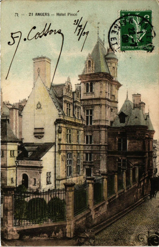 Carte postale ancienne Angers - Hotel Pince à Angers