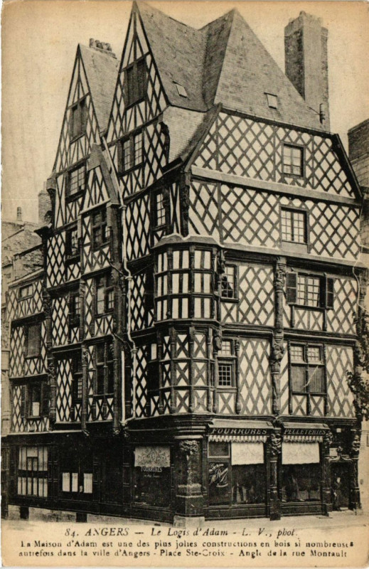 Carte postale ancienne Angers - Le Logis d'Adam à Angers