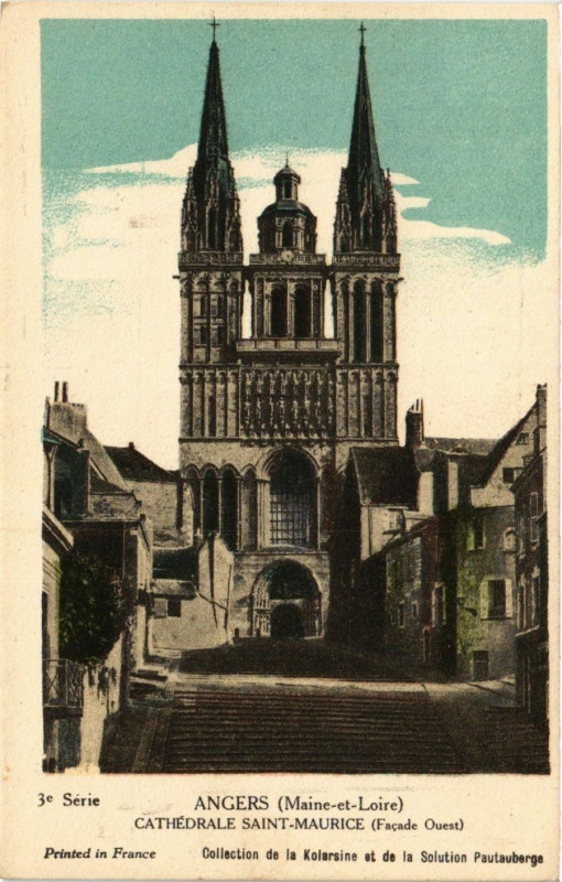 Carte postale ancienne Angers - Cathédrale Saint-Maurice à Angers