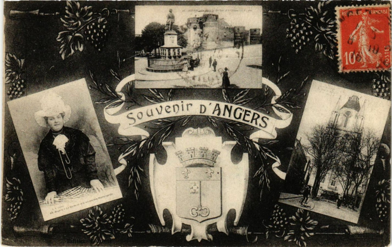 Carte postale ancienne Souvenir d'Angers à Angers