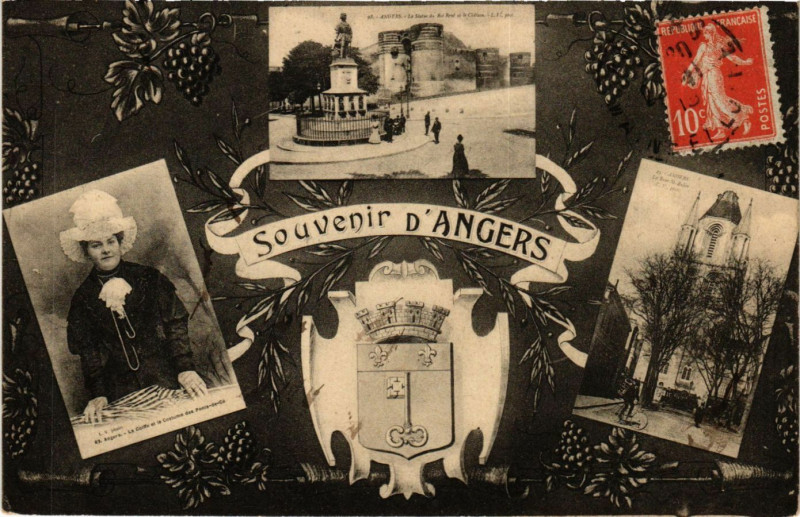 Carte postale ancienne Souvenir d'Angers à Angers