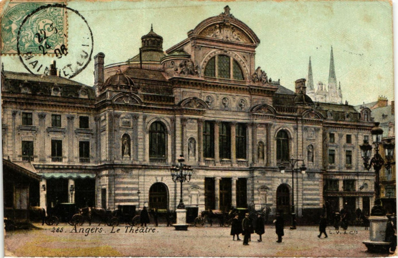 Carte postale ancienne Angers - Le Théatre à Angers