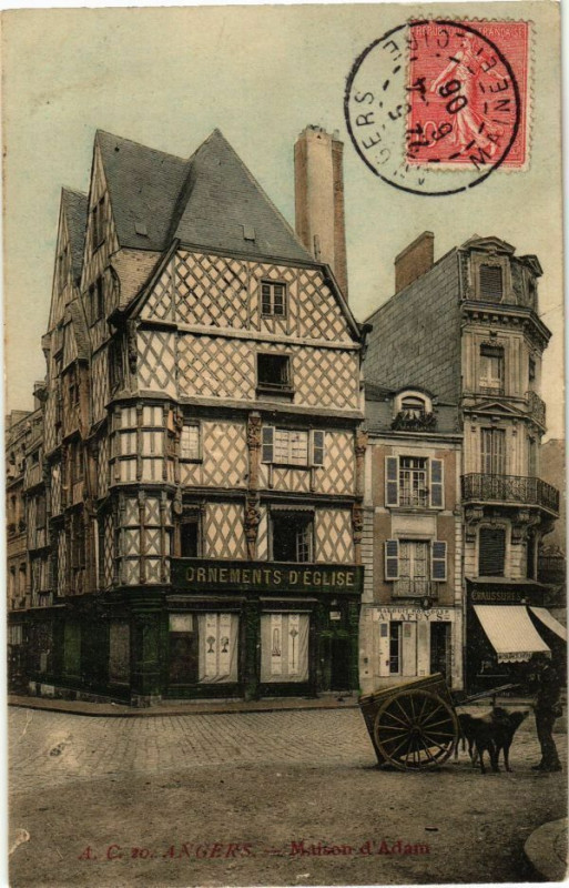 Carte postale ancienne Angers - Maison d'Adam à Angers
