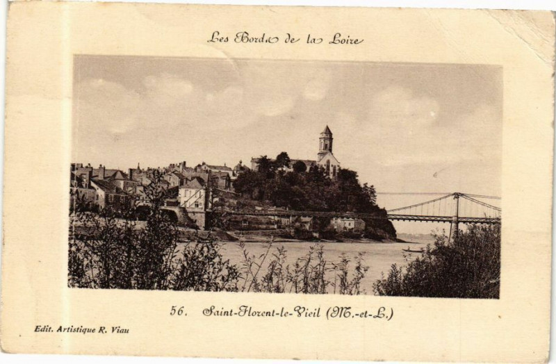 Carte postale ancienne Saint-Florent-le-Vieil - Les Bords de la Loire à Loiré