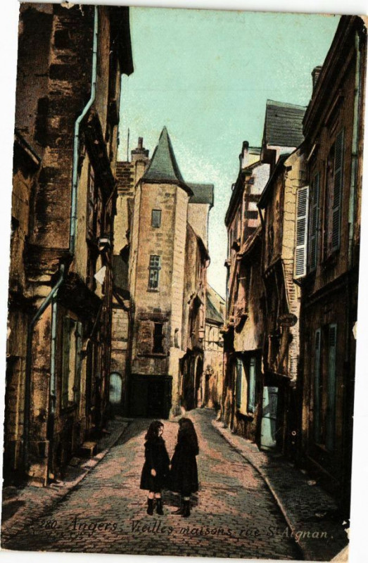 Carte postale ancienne Ed. Aqua 280 Angers Vieille maisons à Angers