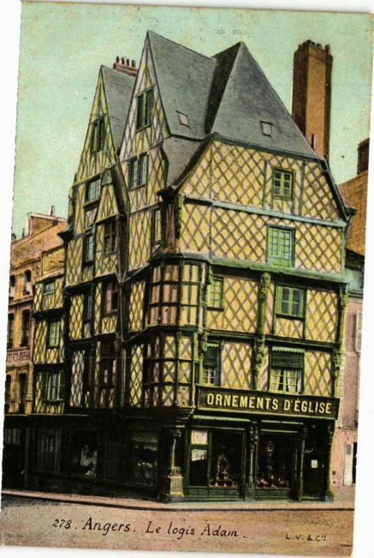Carte postale ancienne Ed. Aqua 278 Angers LeLogis Adam à Angers