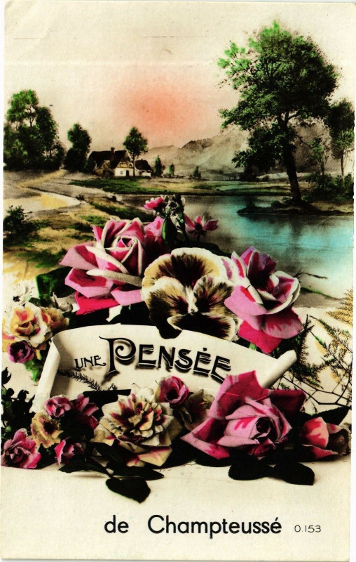 Carte postale ancienne Une Pensée de Champteusse