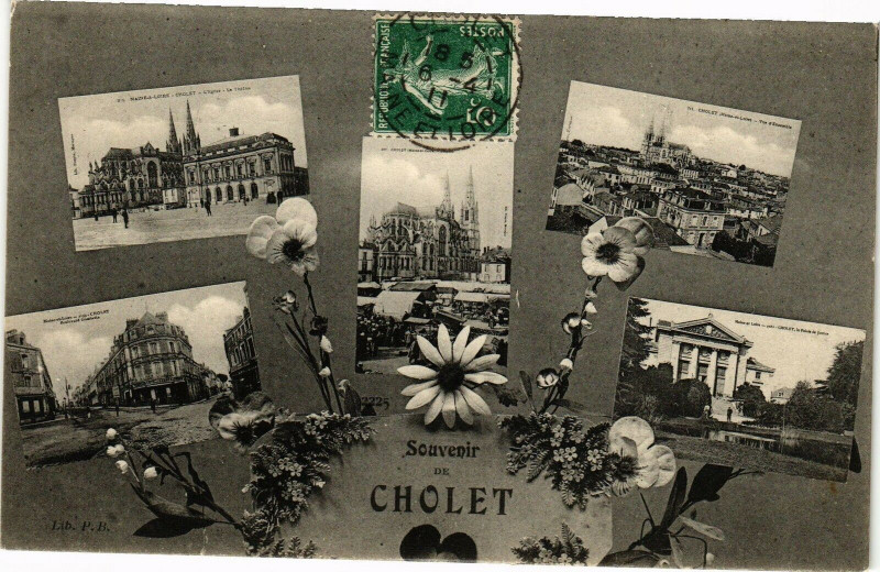 Carte postale ancienne Souvenir de Cholet à Cholet