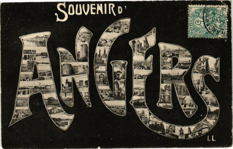 Carte postale ancienne Souvenir d'Angers à Angers