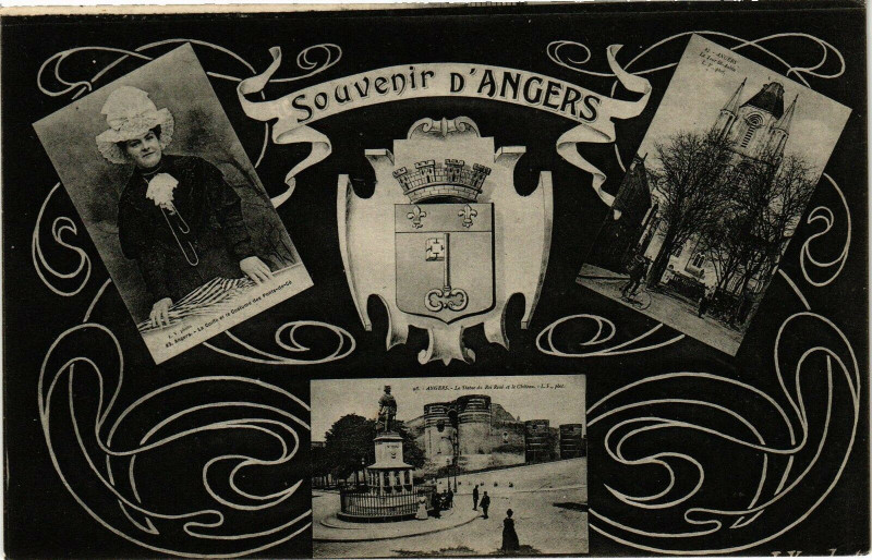 Carte postale ancienne Souvenir d'Angers à Angers