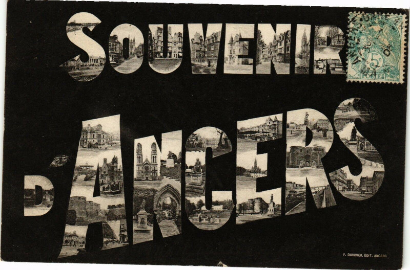 Carte postale ancienne Souvenir d'Angers à Angers