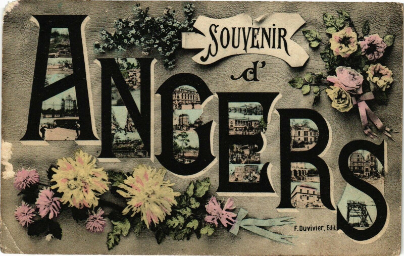 Carte postale ancienne Souvenir d'Angers à Angers