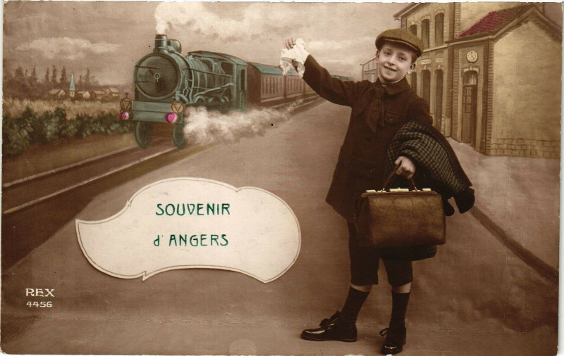 Carte postale ancienne Souvenir d'Angers à Angers