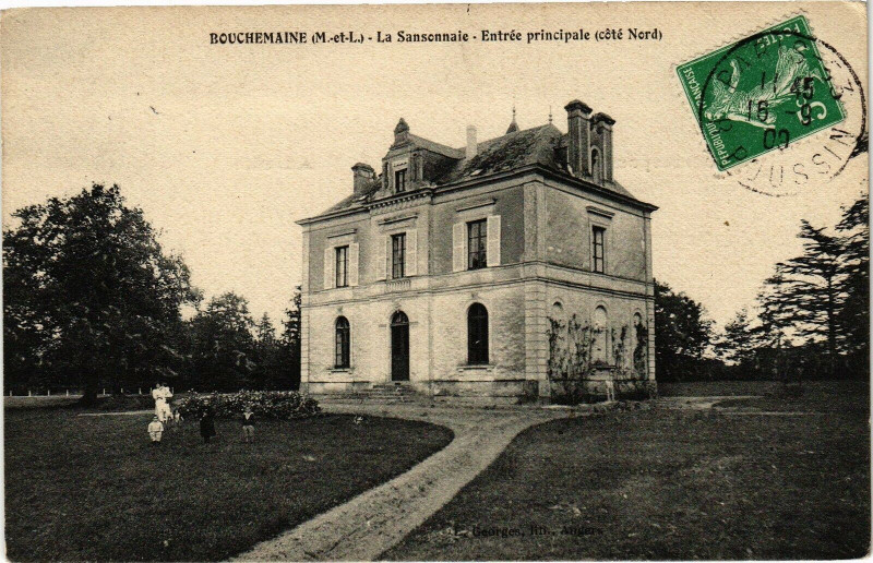 Carte postale ancienne Bouchemaine-La Sansonnaie-Entrée principale à Bouchemaine